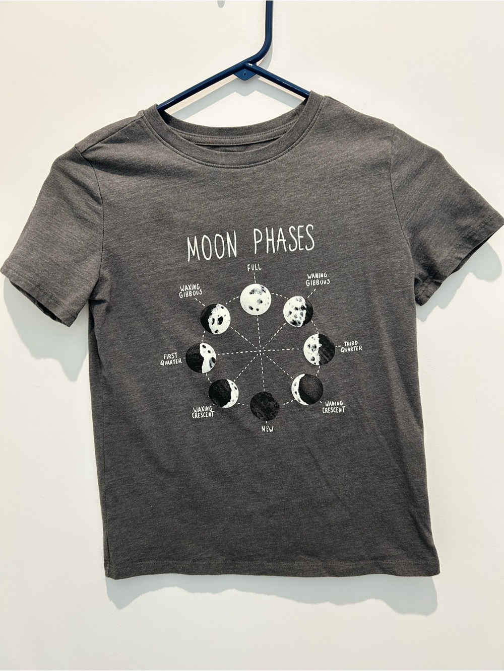 Glow in the dark moon phase T-shirt